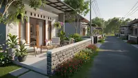 10 Inspirasi Teras dengan Dinding Rendah di Rumah Desa 2026, Terlihat Modern dan Nyaman