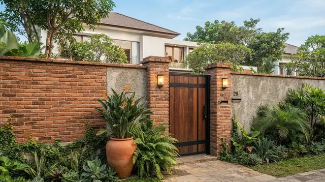6 Inspirasi Model Pagar Tembok Unik, Rumah Auto Punya Fasad Berkarakter