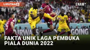 Piala Dunia 2022 di Qatar resmi dibuka di Al Bayt Stadium, Al Khor (20/11/2022). Qatar selaku tuan rumah harus akui keunggulan Ekuador 2-0. Ada sejumlah fakta unik tersaji di laga pembuka tersebut.