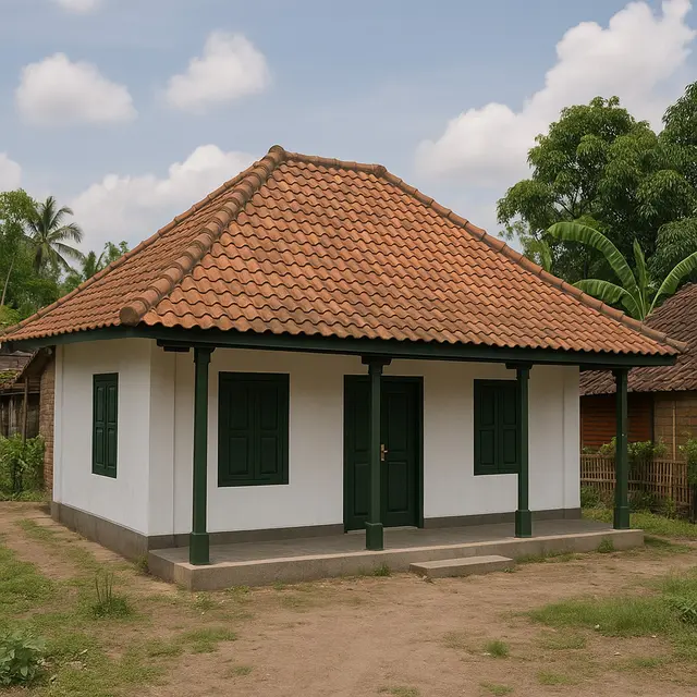 Gambar Rumah Lebar 8 Meter di Kampung