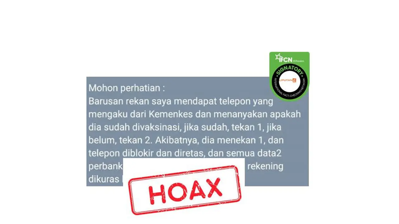 Cek fakta telepon Kemenkes tanyakan status vaksinasi