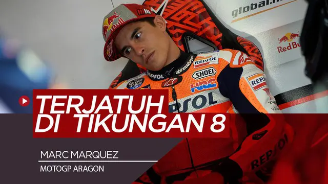 Berita Video Marc Marquez Terjatuh di FP2 MotoGP Aragon