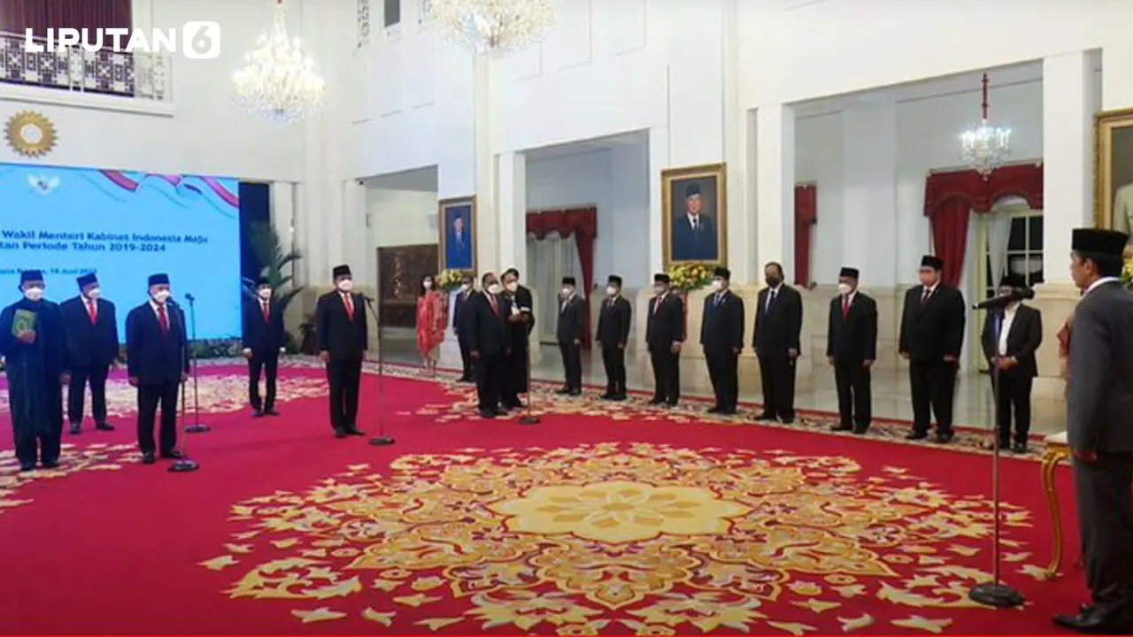 Banner 5 Wajah & Jabatan Baru di Reshuffle Kabinet Jokowi 15 Juni 2022. (Foto: Twitter @setkabgoid)