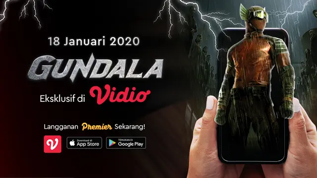 Segera Tayang Film Gundala Eksklusif Hanya di Vidio. sumberfoto: Vidio