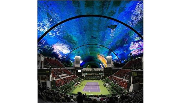Lapangan Tenis Bawah Laut Pertama di Dunia