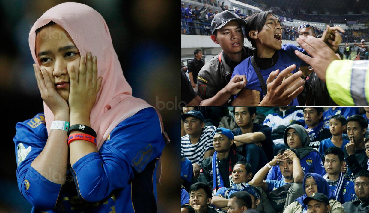 FOTO Kesedihan Bobotoh Usai Persib Tersingkir Dari Piala Presiden