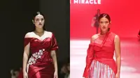 6 Potret Raisa dan Dian Sastrowardoyo, Pakai Gaun Merah Karya Desainer Lokal di JFW 2025