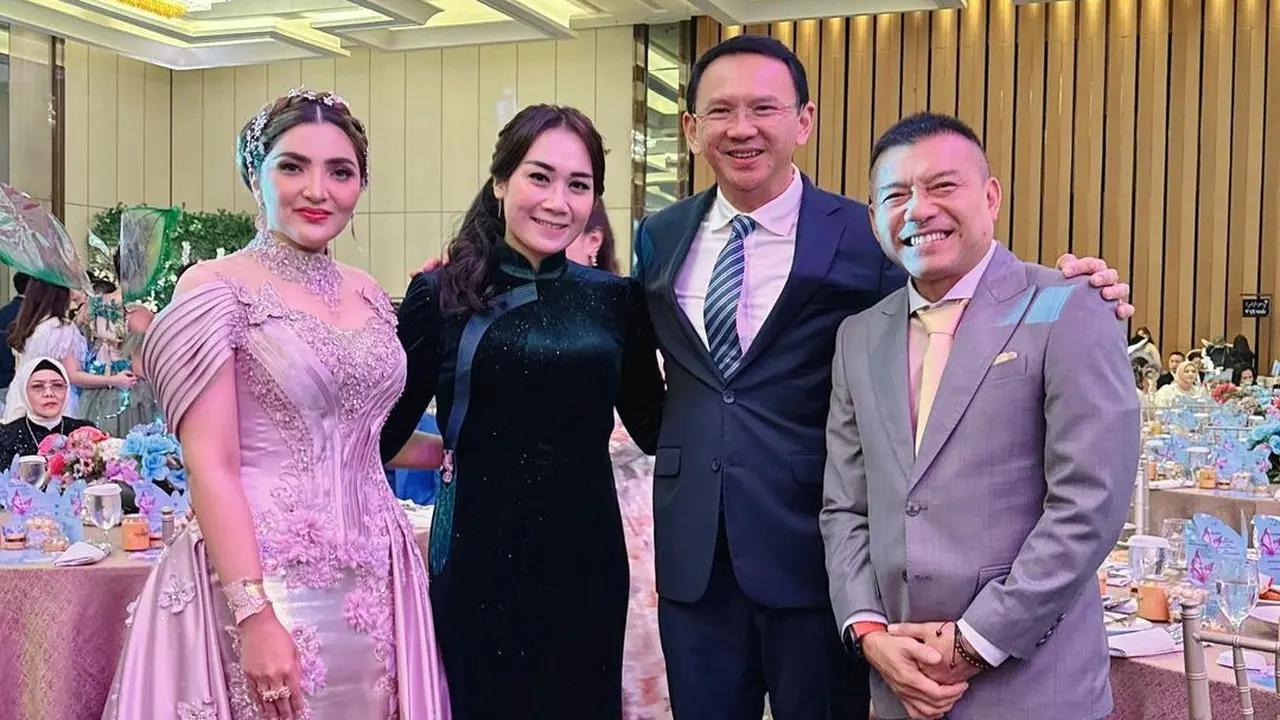 Puput dan Ahok di ultah Ashanty ke-40