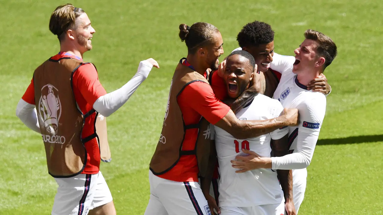 Foto Piala Eropa: Gol Tunggal Raheem Sterling Bawa Timnas Inggris Taklukkan Kroasia