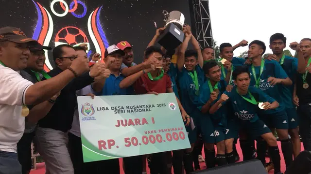 Tim Desa Sidrap, Sulawesi Selatan menjadi Liga Desa Nusantara 2018 (Pramita Tristiawati/Liputan6.com)