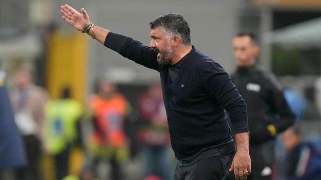 Gennaro Gattuso bereaksi saat melawan Norwegia