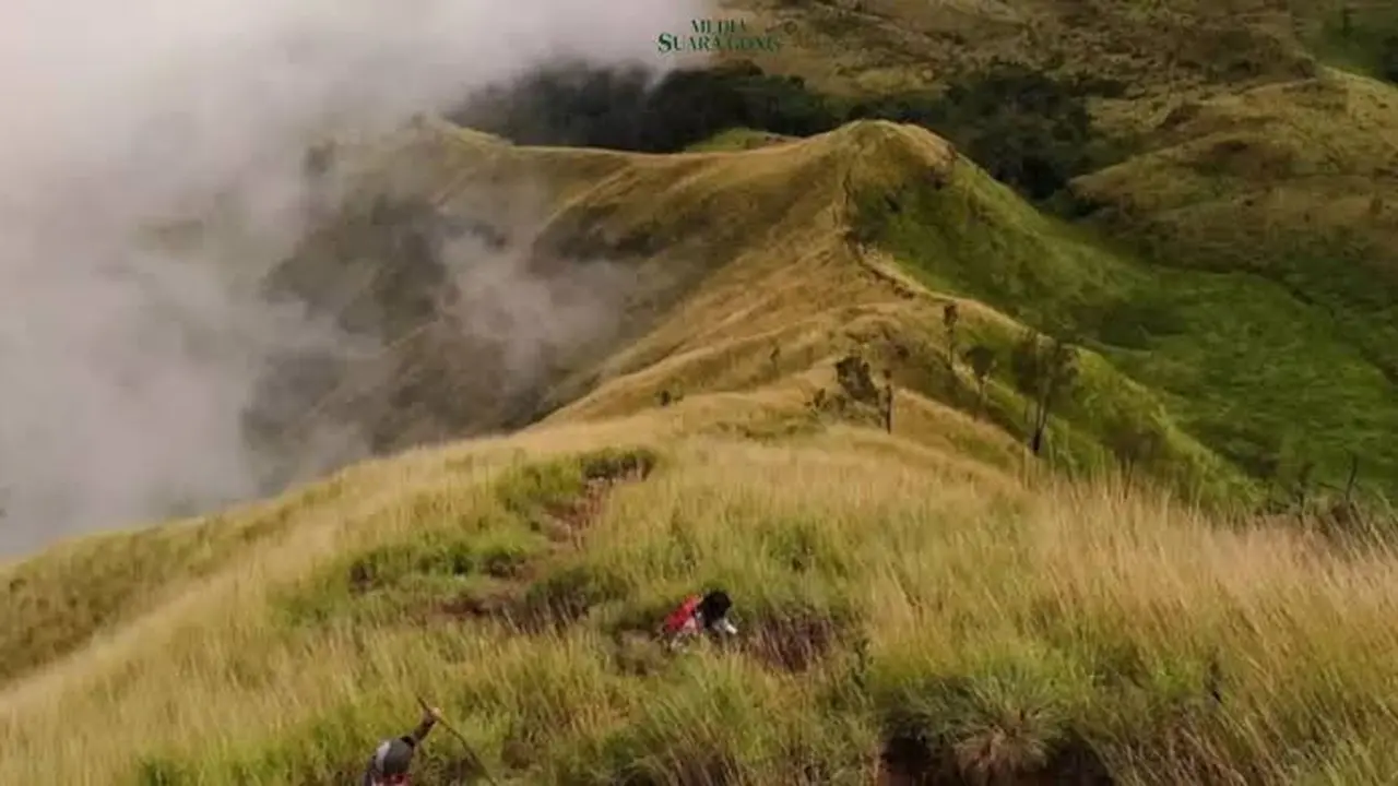 Ilustrasi jalur pendakian Gunung Arjuno- Welirang.