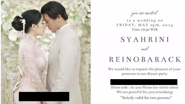 Undangan Syahrini dan Reino Barack