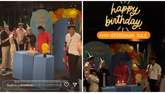 7 Momen Ulang Tahun Sule ke-46, Nathalie Holscher dan Putri Delina Terlihat Akur