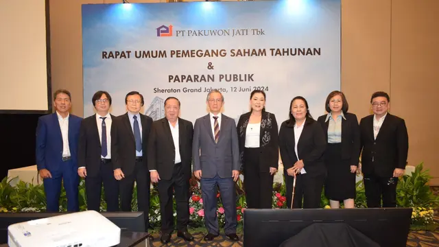 Public Expose Rapat Umum Pemegang Saham PT Pakuwon Jati Tbk yang berlangsung di Hotel Sheraton Grand Jakarta Gandaria City, Jakarta Selatan, Rabu (12/6/2024). (Pipit/Liputan6.com)