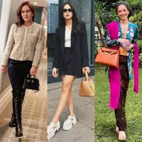 Lihat di sini beberapa potret adu OOTD artis pakai tas Hermes.
