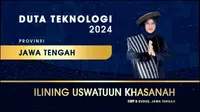 Ilining Uswatuun Khasanah guru SMP Negeri 5 Kudus ditahbiskan sebagai Duta Teknologi 2024 oleh Kemendikbudristek bersamaan Hari Guru Nasional. (istimewa)