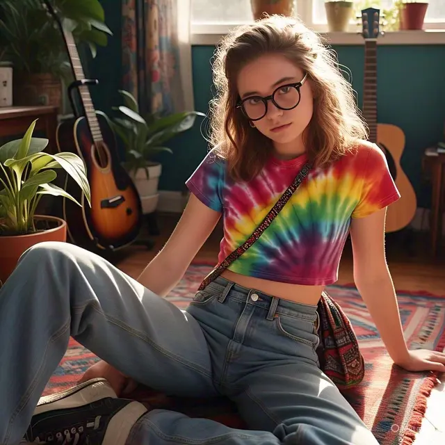 Tie-Dye Rainbow Crop Top