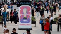 Piala Dunia FIFA 2026 akan diselenggarakan di 16 kota di Amerika Serikat, Kanada, dan Meksiko dari Juni hingga Juli 2026. Turnamen kali ini menandai edisi pertama turnamen itu dengan kompetisi 48 tim dengan total 104 pertandingan. (ULISES RUIZ/AFP)