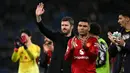 Kemenangan ini membuat skuad asuhan Michael Carrick naik ke peringkat keempat klasemen sementara dengan koleksi 48 poin. (AFP/Paul Ellis)