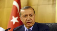 Presiden Recep Tayyip Erdogan menyampaikan tanggapan terkait kudeta Turki. (Reuters)