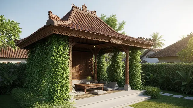 Model Pendopo Mungil untuk Rumah Kampung yang Adem/AI Generated