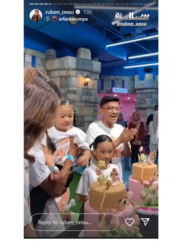 8 Momen Perayaan Ulang Tahun Anak Ruben Onsu dan Sarwendah, Formasi Lengkap