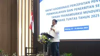 Wamentrans Viva Yoga: 13.751 Bidang Tanah Transmigrasi Ditargetkan Bersertifikat Akhir 2025