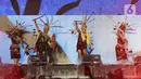 Suasana festival musik Djakarta Warehouse Project (DWP) 2022 di JIExpo Kemayoran, Jakarta, Jumat (9/12/2022). Digelarnya kembali festival musik DWP 2022 secara offline seolah mengobati kerinduan para penggemar musik electronic remix usai pandemi Covid-19. (Liputan6.com/Herman Zakharia)