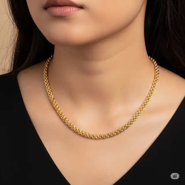 Rantai Foxtail 18K