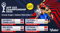 Link Live Streaming Piala AFF U-23 2022 di Vidio, 21-22 Februari 2022. (Sumber : dok. vidio.com)