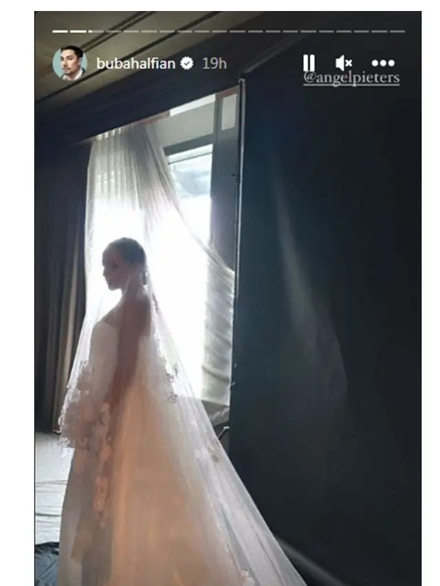 8 Potret Detail Penampilan Angel Pieters saat Pernikahan, Anggun Banget