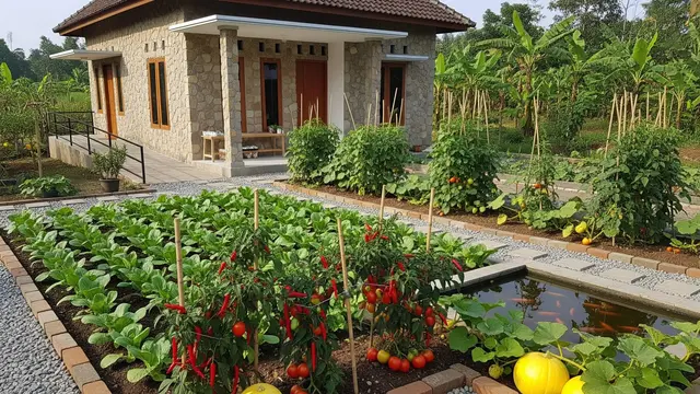 Kebun dan Kolam Ikan