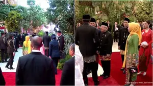 Potret dekorasi Pelantikan Presiden dan Wakil Presiden di gedung DPR/MPR. (sumber: YouTube/Sekretariat Presiden)