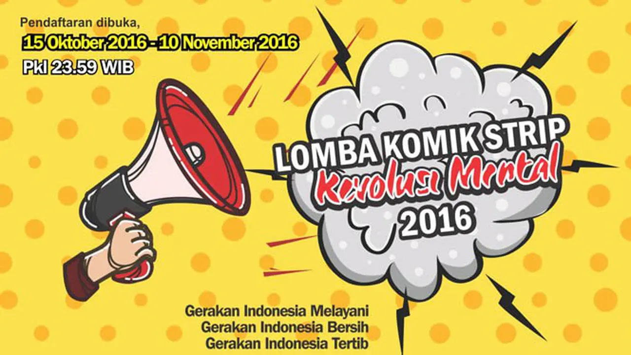 Sayembara "Revolusi Mental" Buat Para Komikus dan Selebgram