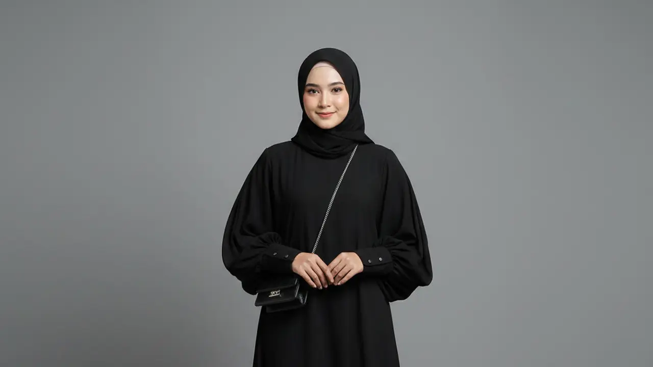 Model Gamis Abaya Hitam Polos