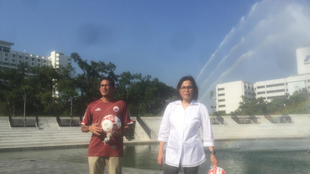 Sri Mulyani dan Sandiaga Uno