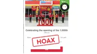 Cek Fakta: Hoaks Pesan Berantai Alfamart Bagikan Hadiah Rayakan Pembukaan Toko ke-1000