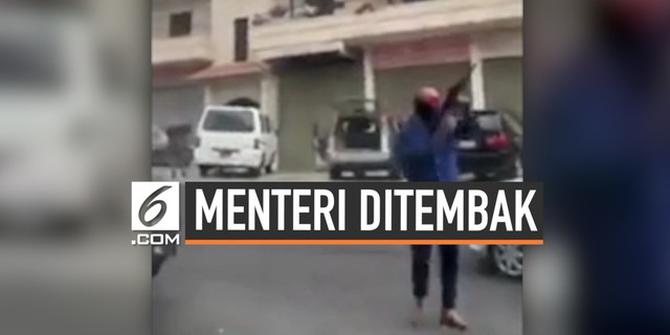 VIDEO: Detik-Detik Penembakan Konvoi Menteri Lebanon, 2 Tewas