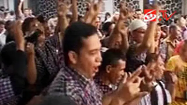 Ribuan Pendukung Sambut kehadiran Jokowi
