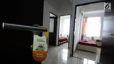 Fasilitas kamar tidur di wisma atlet Asian Games 2018, Kemayoran, Jakarta, Minggu (4/2). Pembangunan rumah susun (rusun) yang akan digunakan sebagai Wisma Atlet pada Asian Games 2018 telah dinyatakan selesai 100 persen. (Liputan6.com/Helmi Fithriansyah)
