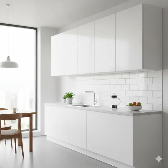 Model Lemari Dapur Gantung Minimalis (Foto: Gemini AI)