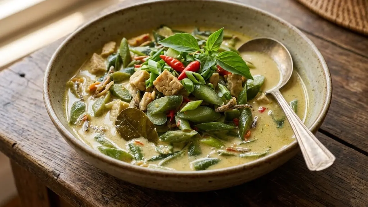 Resep sayur lompong santan dengan bumbu gurih