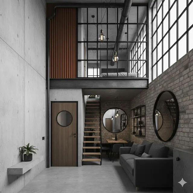 Rumah di lahan sempit (Foto: Gemini AI)