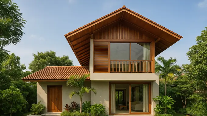 Inspirasi Rumah Tingkat Separuh Belakang (Foto: ChatGPT)