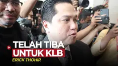 Berita video momen kedatangan Erick Thohir, calon ketua umum PSSI untuk mengikuti KLB (Kongres Luar Biasa) yang digelar pada Kamis (16/2/2023) pagi hari WIB.