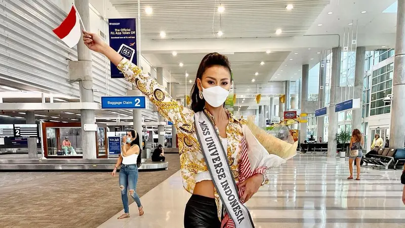 Senyum Semringah Ayu Maulida Tiba di Florida, Siap Wakili Indonesia di Miss Universe 2020