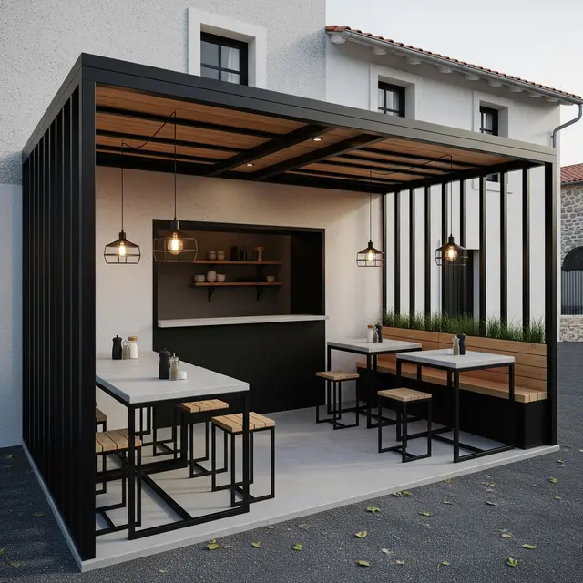 Desain Teras Rumah Minimalis Cocok untuk Warung Makan Kecil