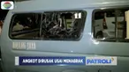 Sang sopir angkot sendiri selamat dari amukan massa karena langsung melarikan diri meninggalkan mobilnya yang berisi banyak penumpang.