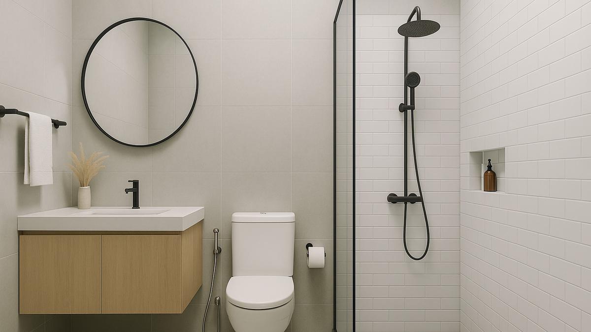 7 Desain Kamar Mandi Minimalis 2x3 yang Estetik, Nyaman dan Fungsional
